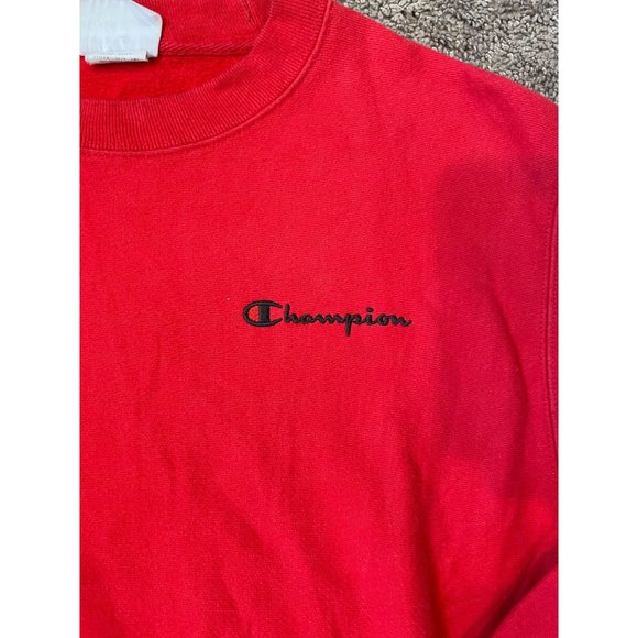 Rare Modern Red Champion Reverse Weave Sweatshirt Crewneck - Picture 2 of 3